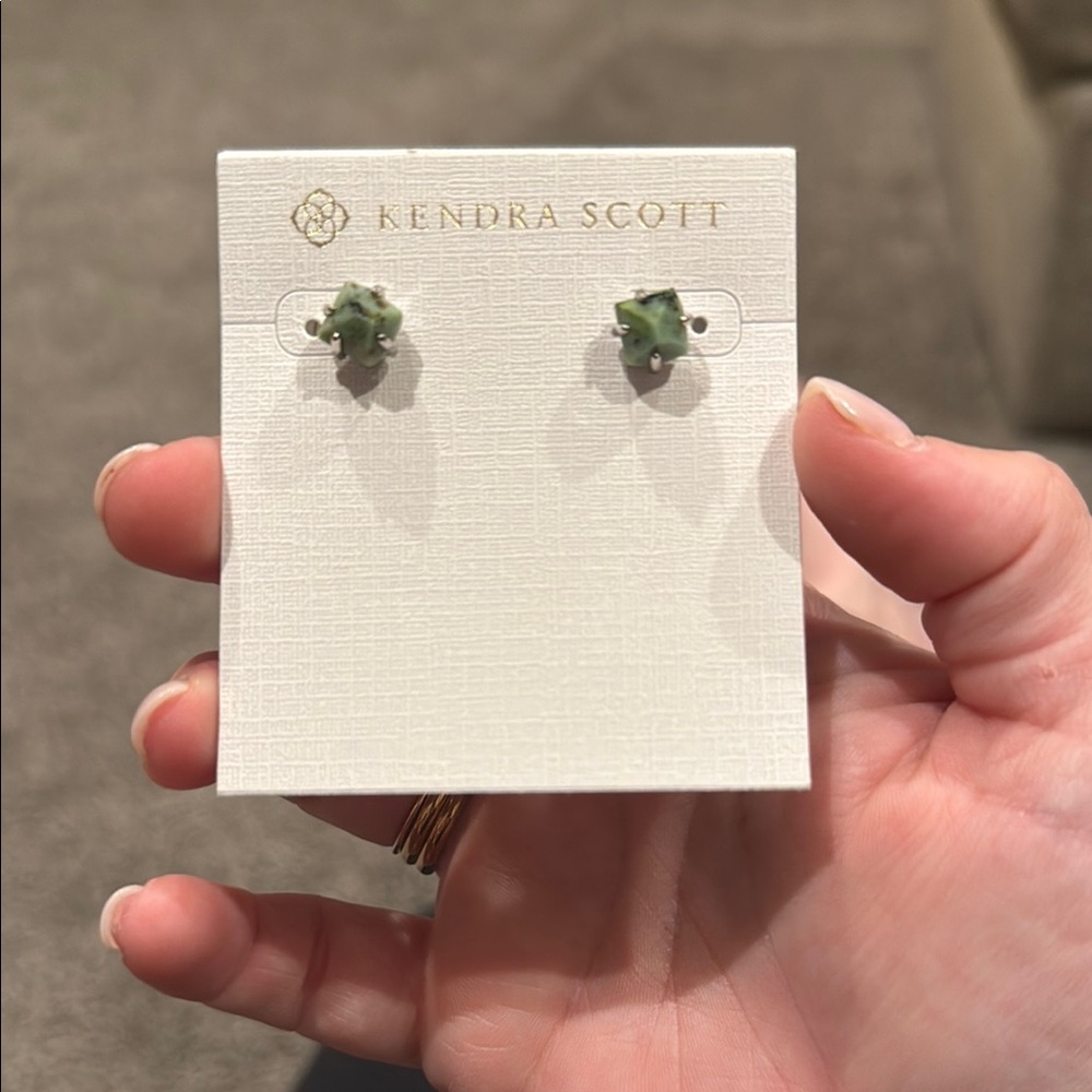 Kendra Scott Green Stud Earrings